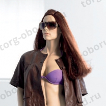 Парик женский для манекена, искусственный, без челки, прямые длинные волосы, цвет красный. MD-G005