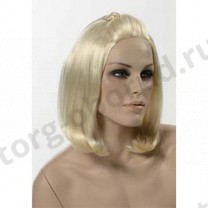 Парик женский для манекена, искусственный, без челки, прямые волосы до плеч, цвет черный. MD-G013