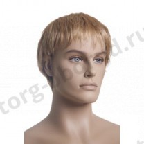 Парик мужской для манекена, искусственный, с челкой, короткие прямые волосы, цвет платинум блонд. MD-B2
