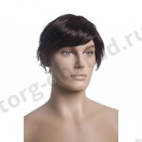 Парик мужской для манекена, искусственный, с челкой, короткие прямые волосы, цвет черный. MD-B8