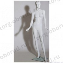 Манекен женский стилизованный, скульптурный белый, для одежды в полный рост, стоячий прямо. MD-CFWW 106