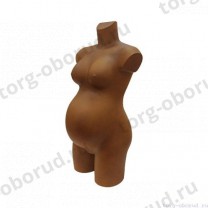 Торс женский, скульптурный, беременный, цвет коричневый. MD-PERFORMANCE 21