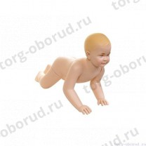 Манекен детский, скульптурный телесного цвета, для одежды в полный рост, на 6-12 месяцев, в нестандартной позе. MD-Baby 3